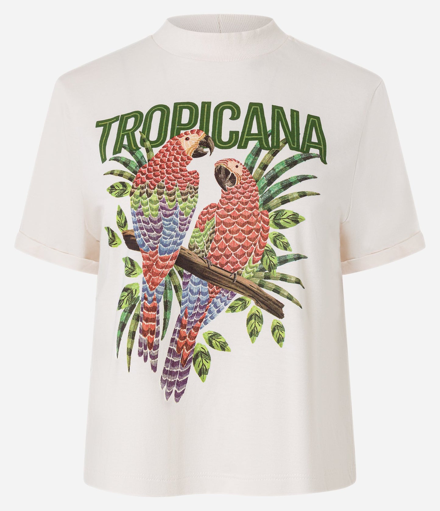 Camiseta de algodón con estampado tropical Off-White