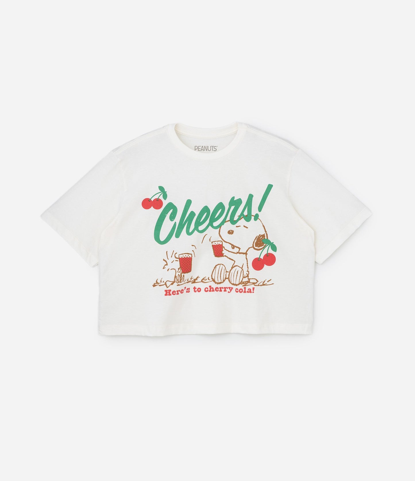 Camiseta Boxy com Estampa do Snoopy, Tamanhos Curve e Plus, Branca