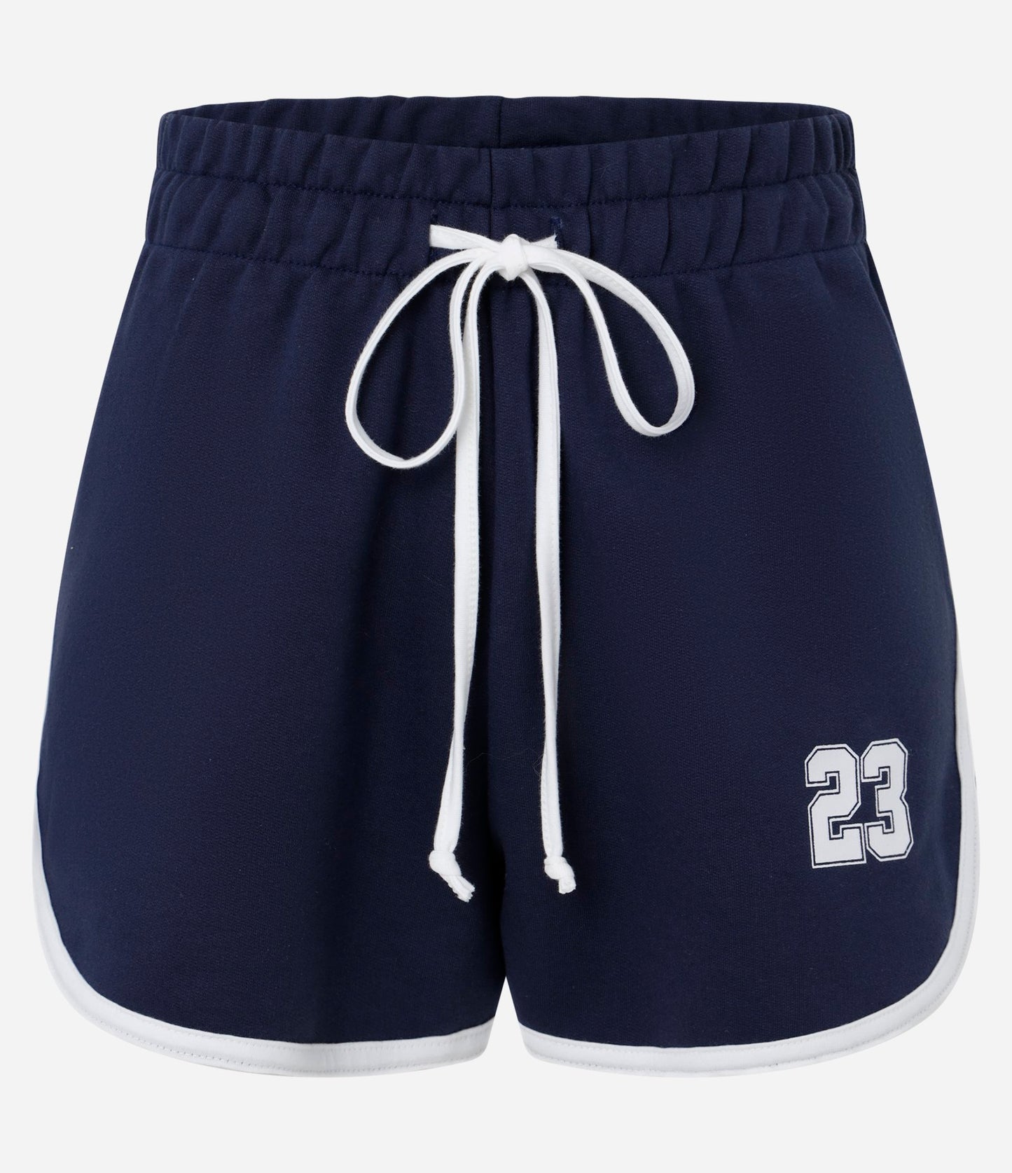 Pantaloncini blu navy foderati in pile con stampa 23