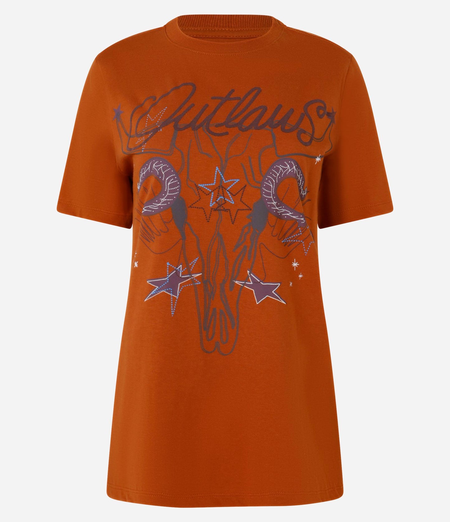 Camiseta de Algodão com Estampa Outlaws