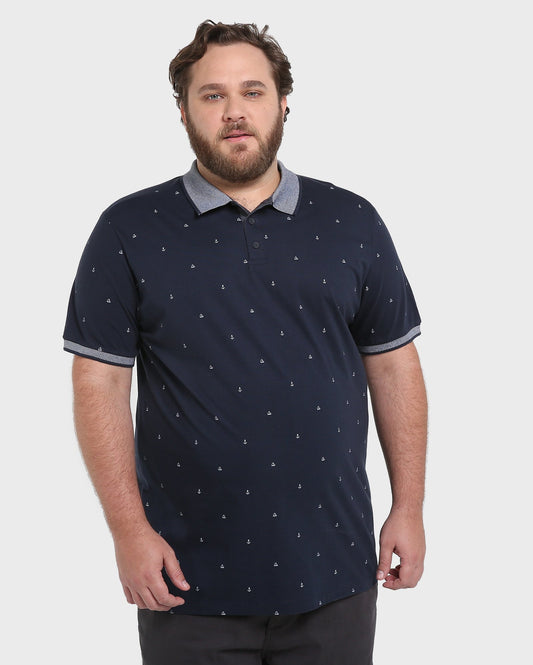 Mini camisa polo estampada plus size