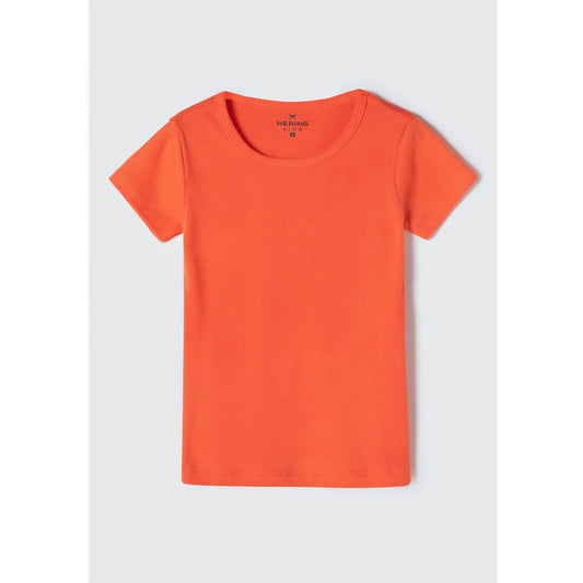 Maglietta Basic Slim-Fit a manica corta a costine per bambine