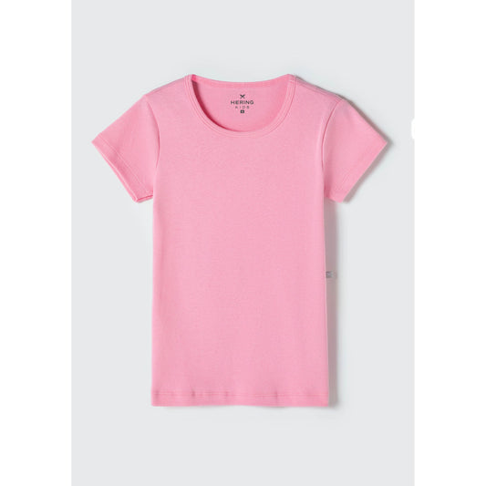 Maglietta Basic Slim-Fit a manica corta a costine per bambine