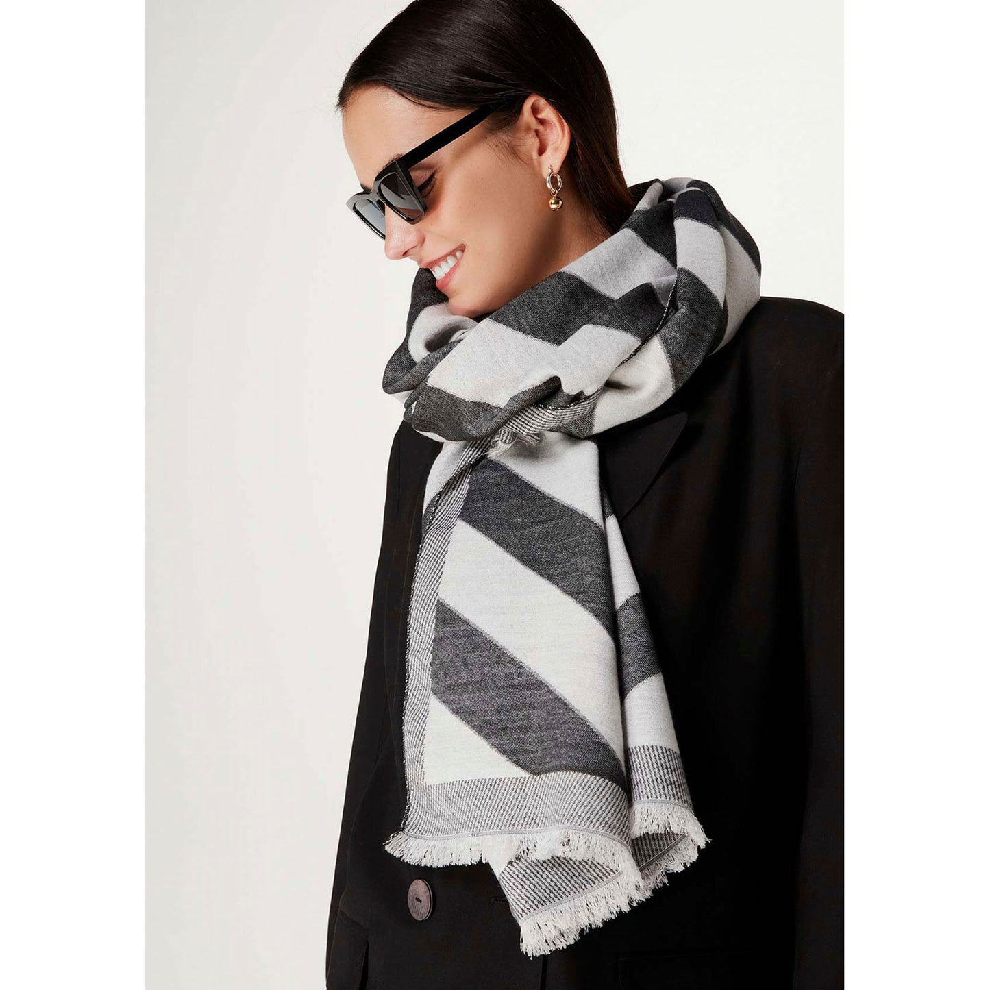 Sciarpa da uomo in maglia stampata