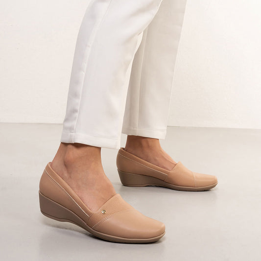 Sapato Mocassim Nude Feminino da Piccadilly