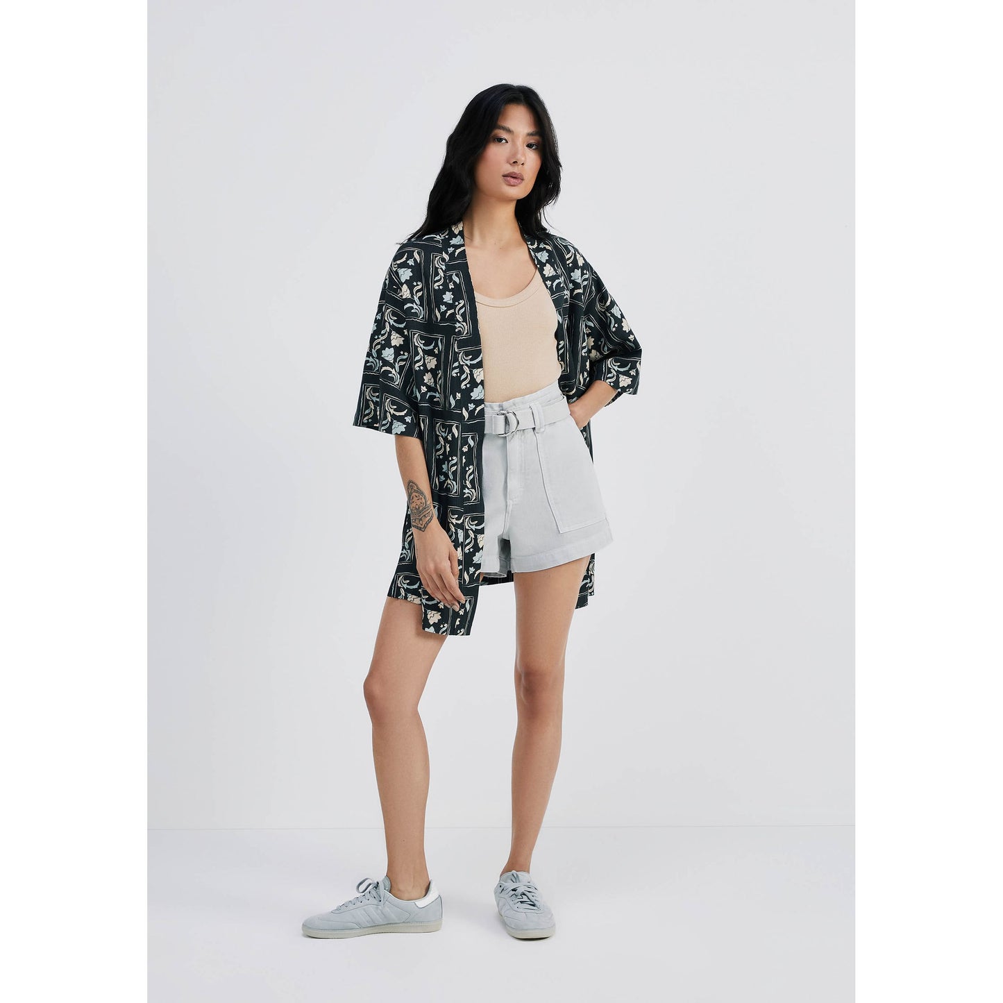 Kimono da uomo con viscolina stampata