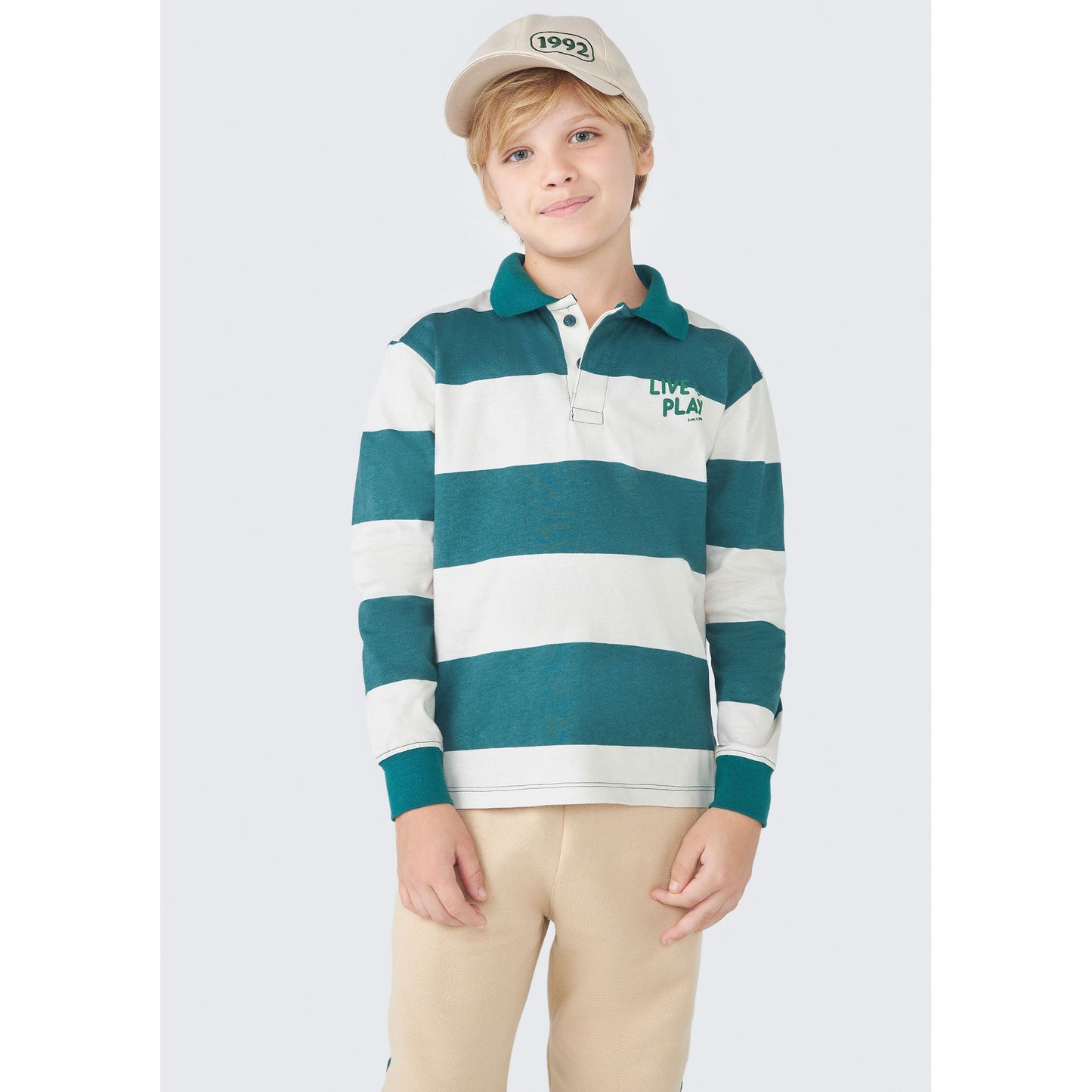 Polo a righe da ragazzo