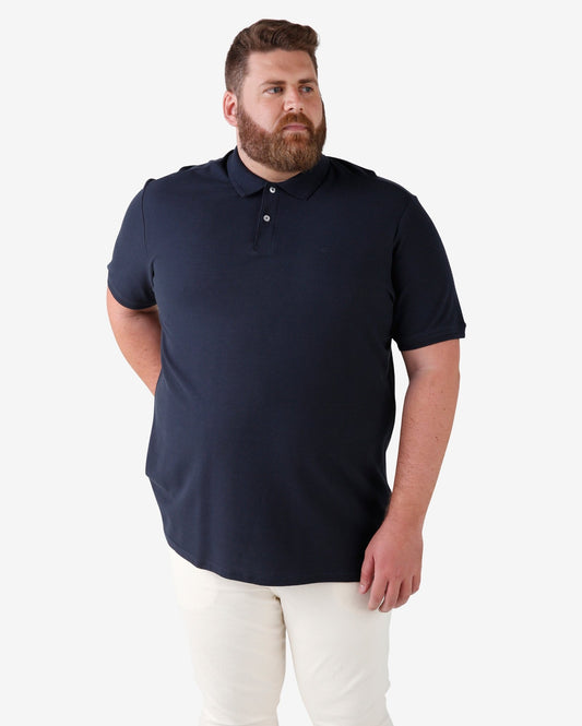 Polo Basic Plus Size - Blu navy