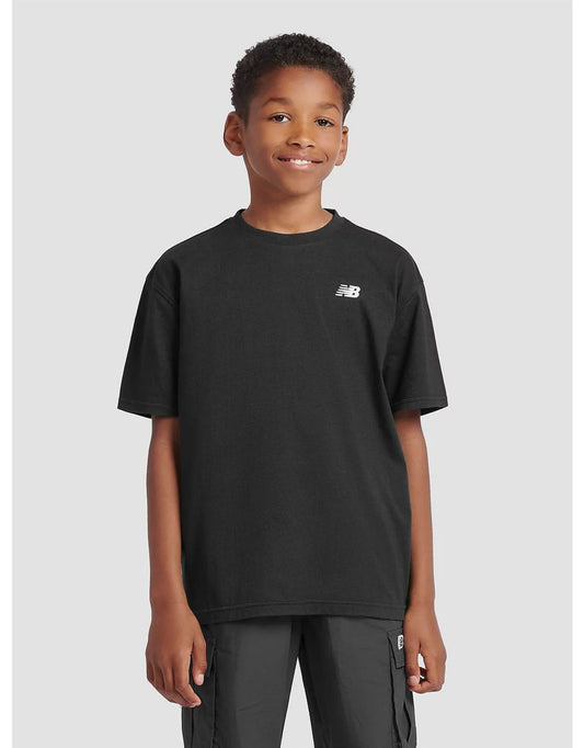 Maglietta New Balance Logo Jersey Small da ragazzo in nero