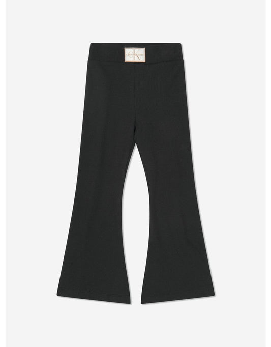 Pantaloni svasati neri da bambina