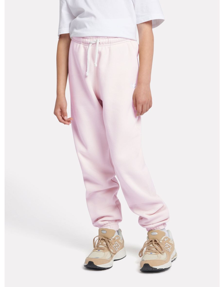 Joggers rosa di New Balance da bambina con logo piccolo