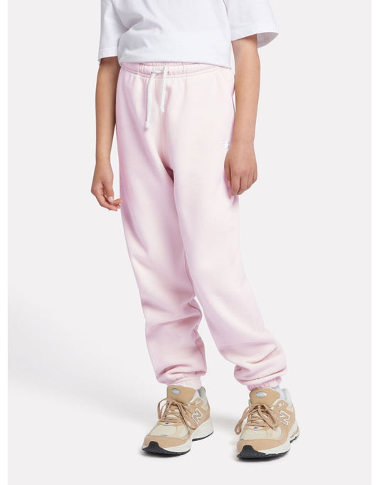 Joggers rosa com logotipo pequeno para meninas da New Balance