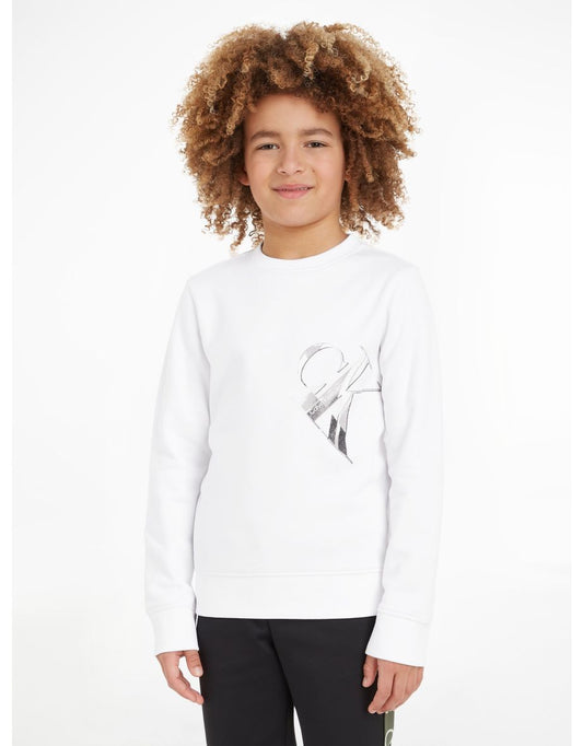 Felpa Hyper Real Monogram Bianca Ragazzi