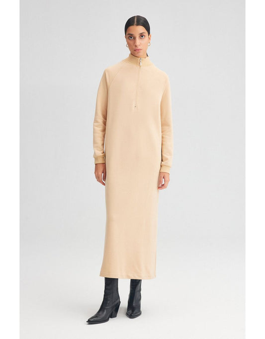 Vestido de malha com zíper
