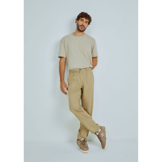 Pantaloni Chino da uomo dal taglio dritto con lino