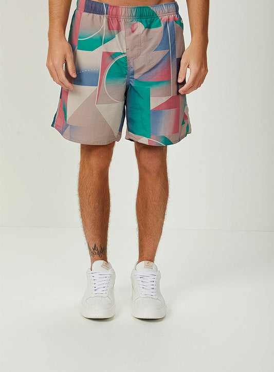 Shorts de praia com estampa floral