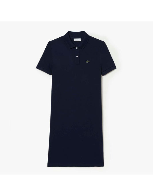 Polo Lacoste Soft Petit Piqué da donna in blu