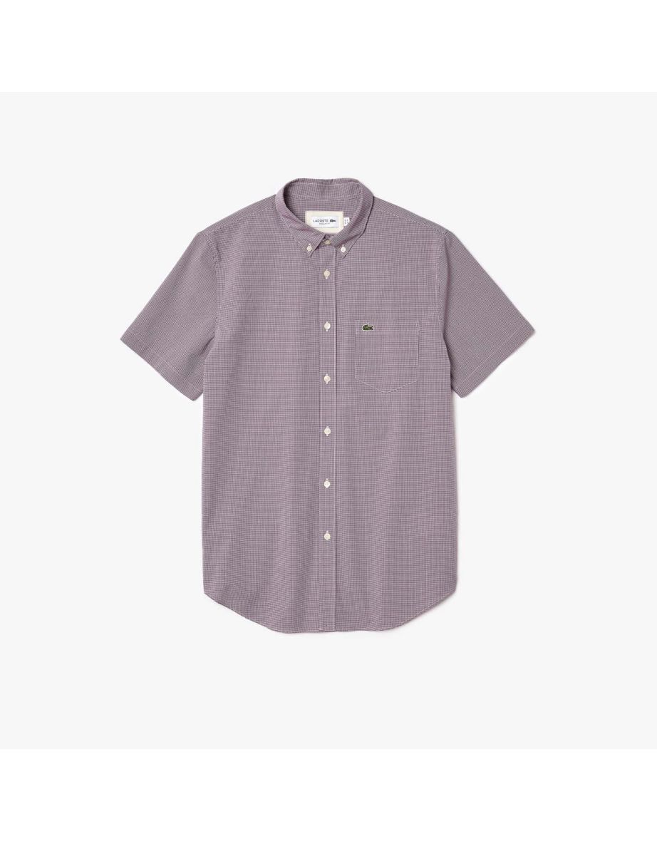 Camisa masculina Lacoste Micro Check Gingham