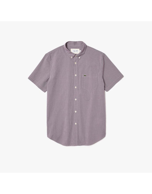 Camisa masculina Lacoste Micro Check Gingham