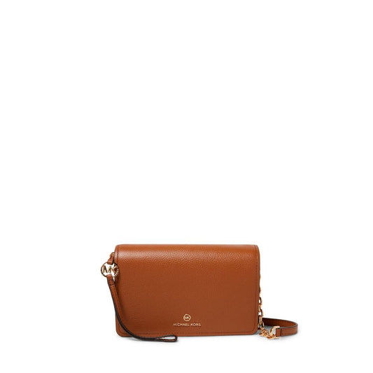 Bolsa refinada e chique - Bolsa de couro Jet Set Crossbody pequena da Michael Kors