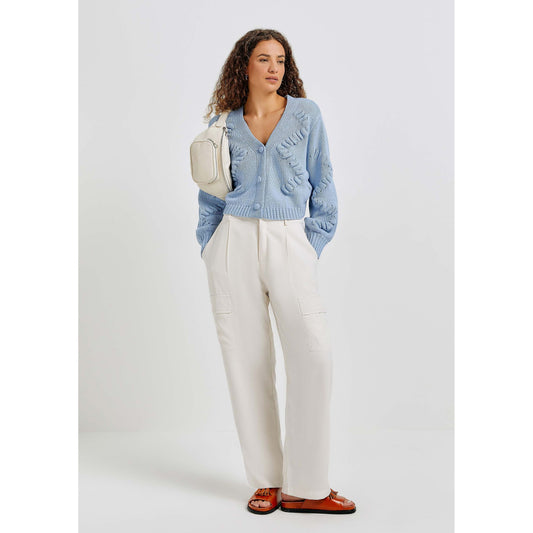 Pantaloni cargo uomo dal taglio dritto e sartoriale