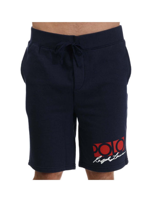 Pantaloncini da uomo in pile con logo Ralph Lauren da 8 pollici - Blu