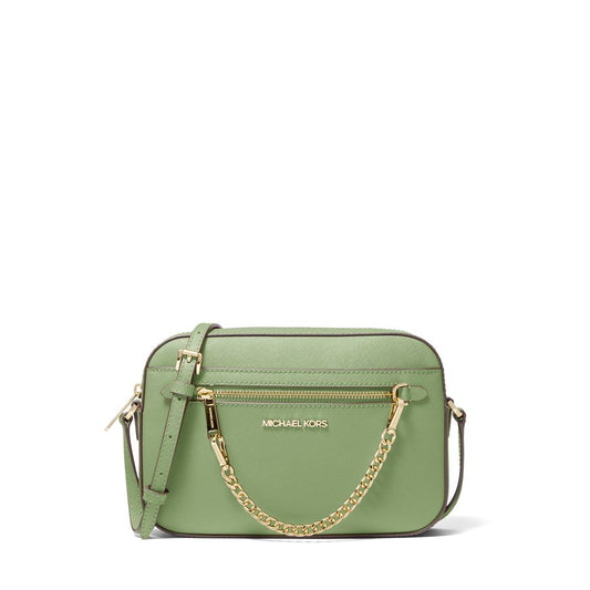 Bolsa de luxo elegante - Jet Set Medium Leather Crossbody by Michael Kors