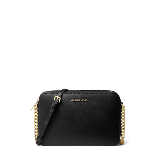 Bolsa Clássica Refinada - Bolsa de Couro Pequena Jet Set Crossbody da Michael Kors