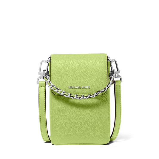 Bolsa Clássica Chic - Bolsa de Couro Pequena Jet Set Crossbody da Michael Kors