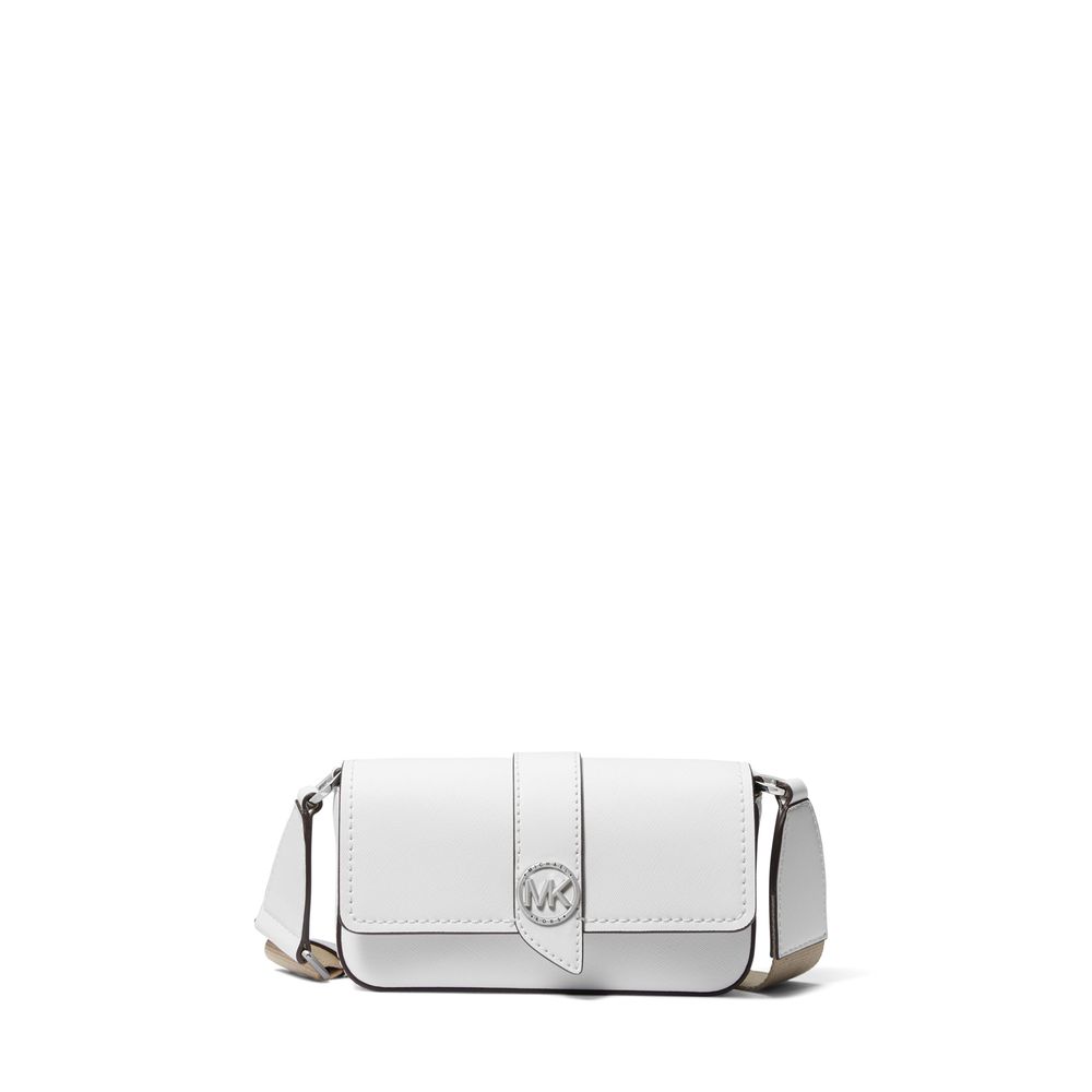 Bolsa chique e versátil - Bolsa pequena de couro Greenwich da Michael Kors