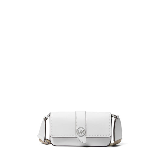 Bolsa chique e versátil - Bolsa pequena de couro Greenwich da Michael Kors
