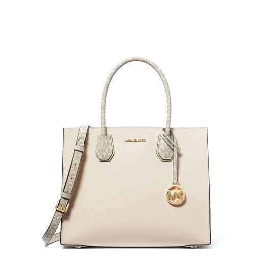 Bolsa de ombro clássica - Bolsa grande de couro Mercer Crossbody da Michael Kors