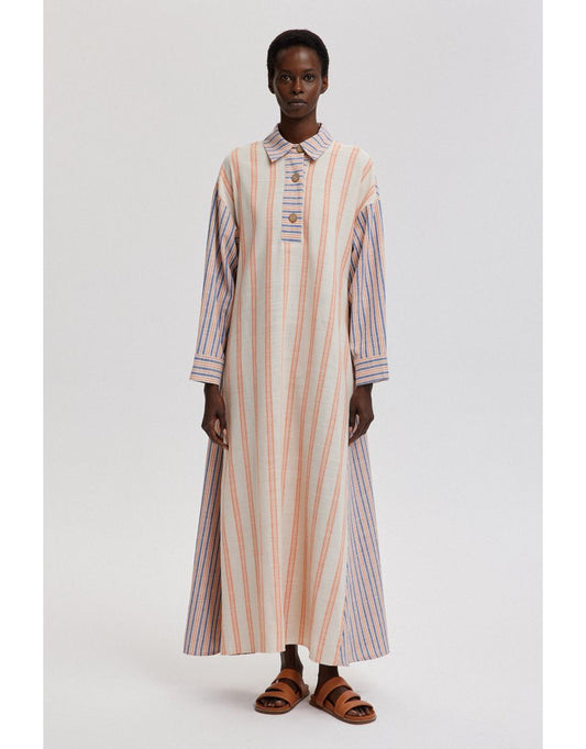 Vestido de camisa superdimensionado listrado