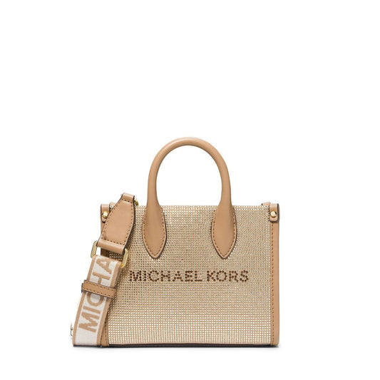 Bolsa refinada - Bolsa de couro pequena Mirella Crossbody da Michael Kors