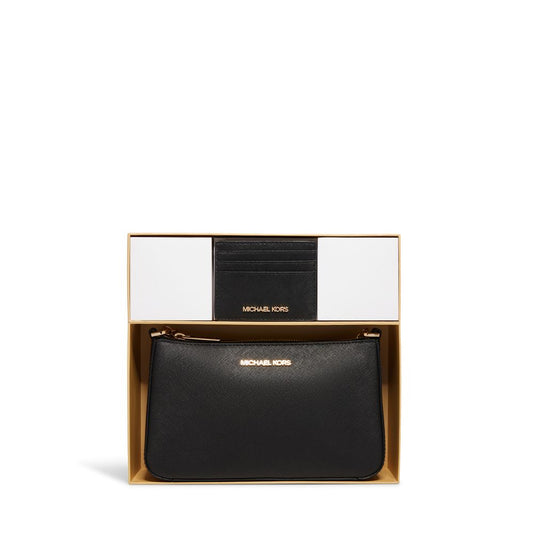 Borsa a tracolla classica di lusso con portacarte con logo piccolo di Michael Kors