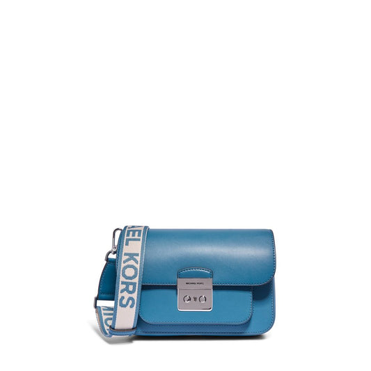 Bolsa chique e versátil - Bolsa de Couro Média Sloan Crossbody da Michael Kors