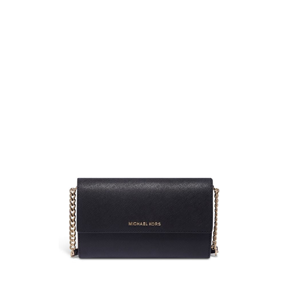 Bolsa de Luxo Michael Kors Signature - Bolsa de Couro Pequena Jet Set Crossbody