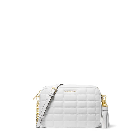 Bolsa clássica para o dia a dia - Bolsa de couro Jet Set Crossbody pequena da Michael Kors
