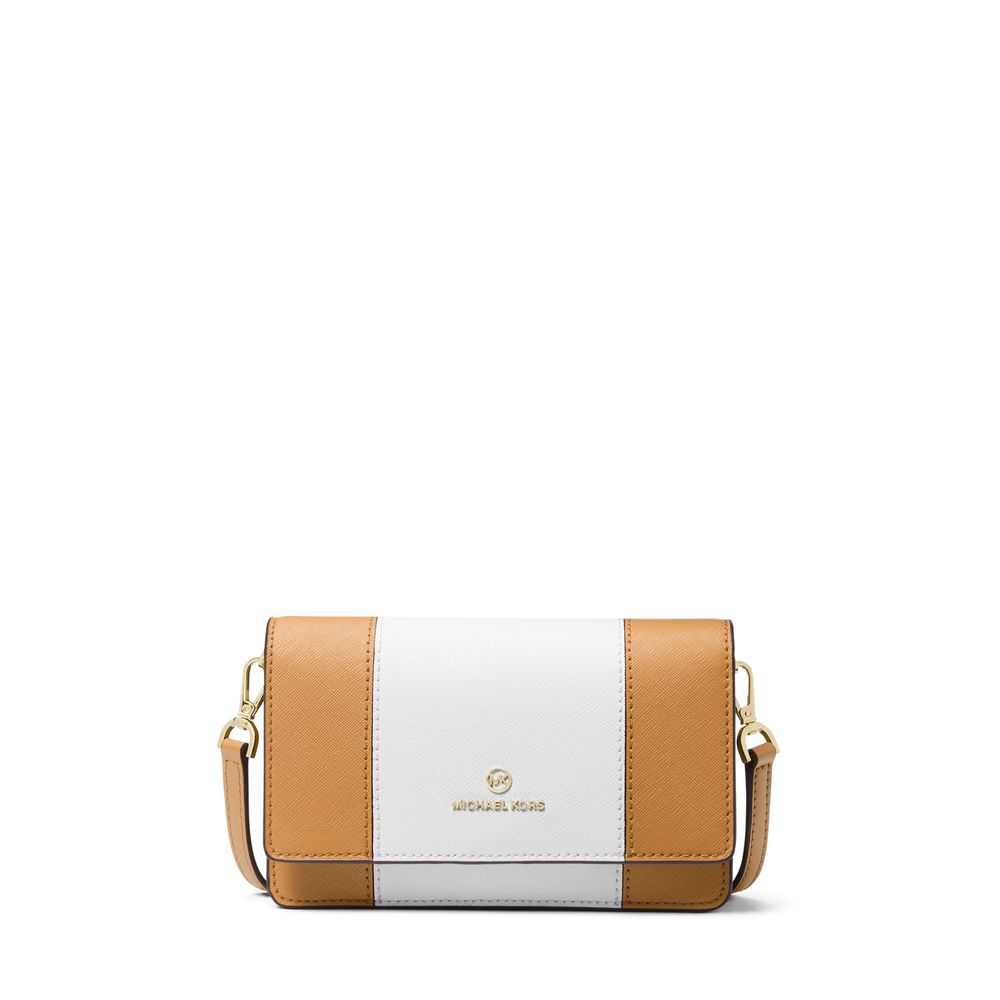 Bolsa versátil para o dia a dia - Bolsa de couro Jet Set Crossbody pequena da Michael Kors