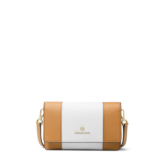 Bolsa versátil para o dia a dia - Bolsa de couro Jet Set Crossbody pequena da Michael Kors