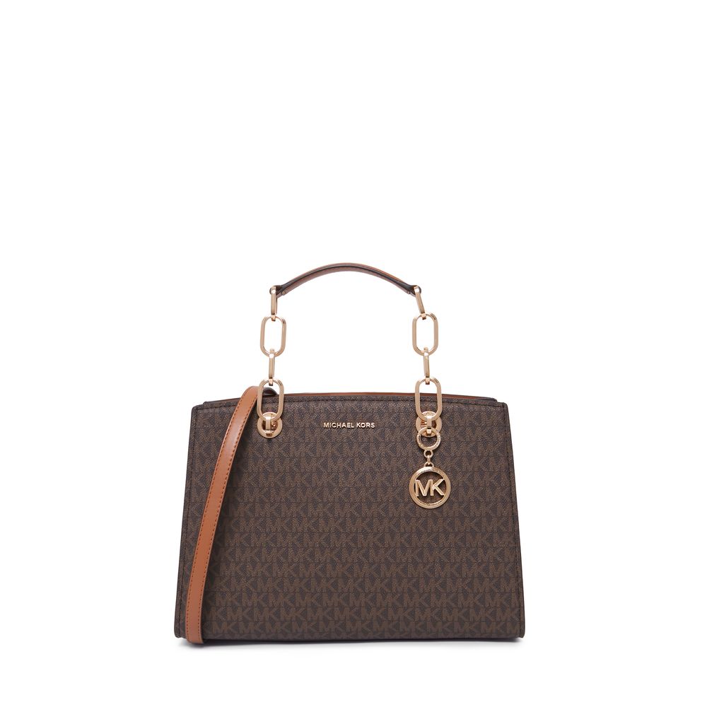Bolsa de Ombro Refinada - Bolsa de Ombro Média com Logotipo Cynthia por Michael Kors