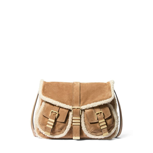 Borsa a tracolla classica per tutti i giorni - Darrington grande in pelle scamosciata di Michael Kors