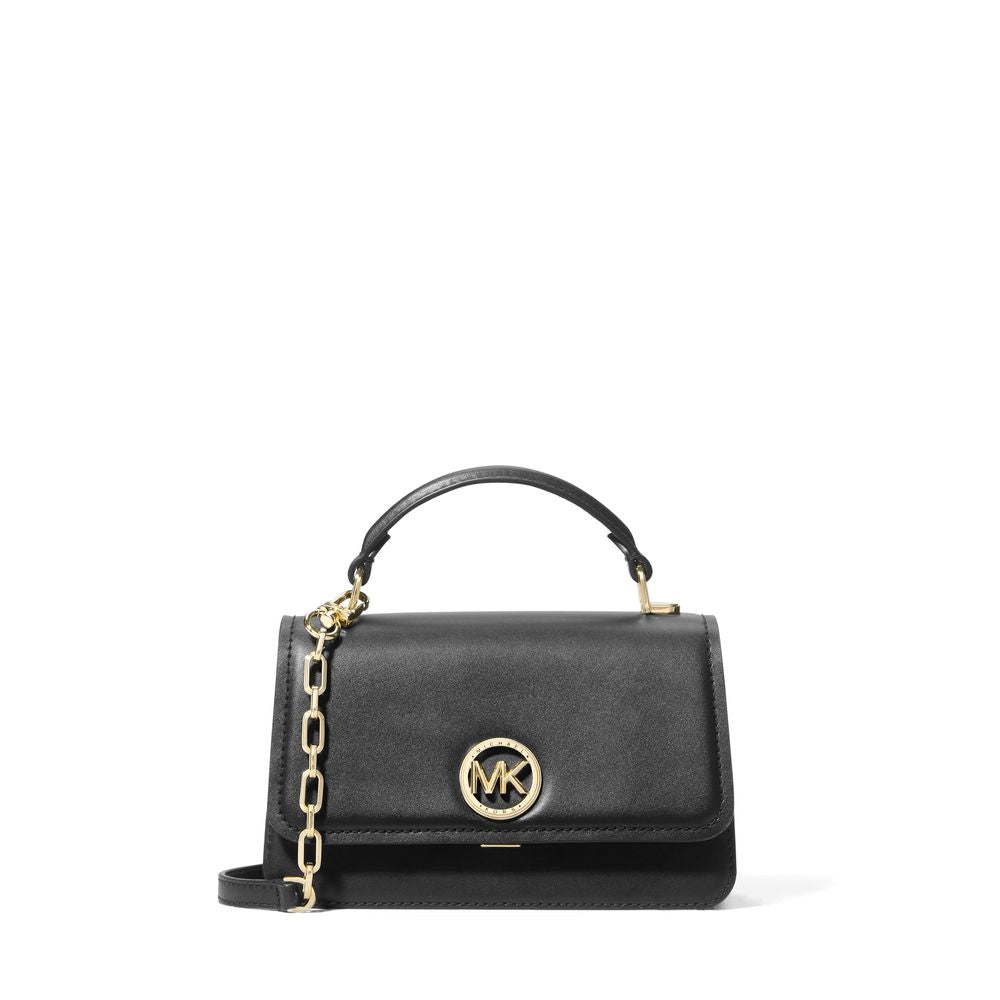 Bolsa refinada e chique - Bolsa de couro pequena Delancey Crossbody da Michael Kors