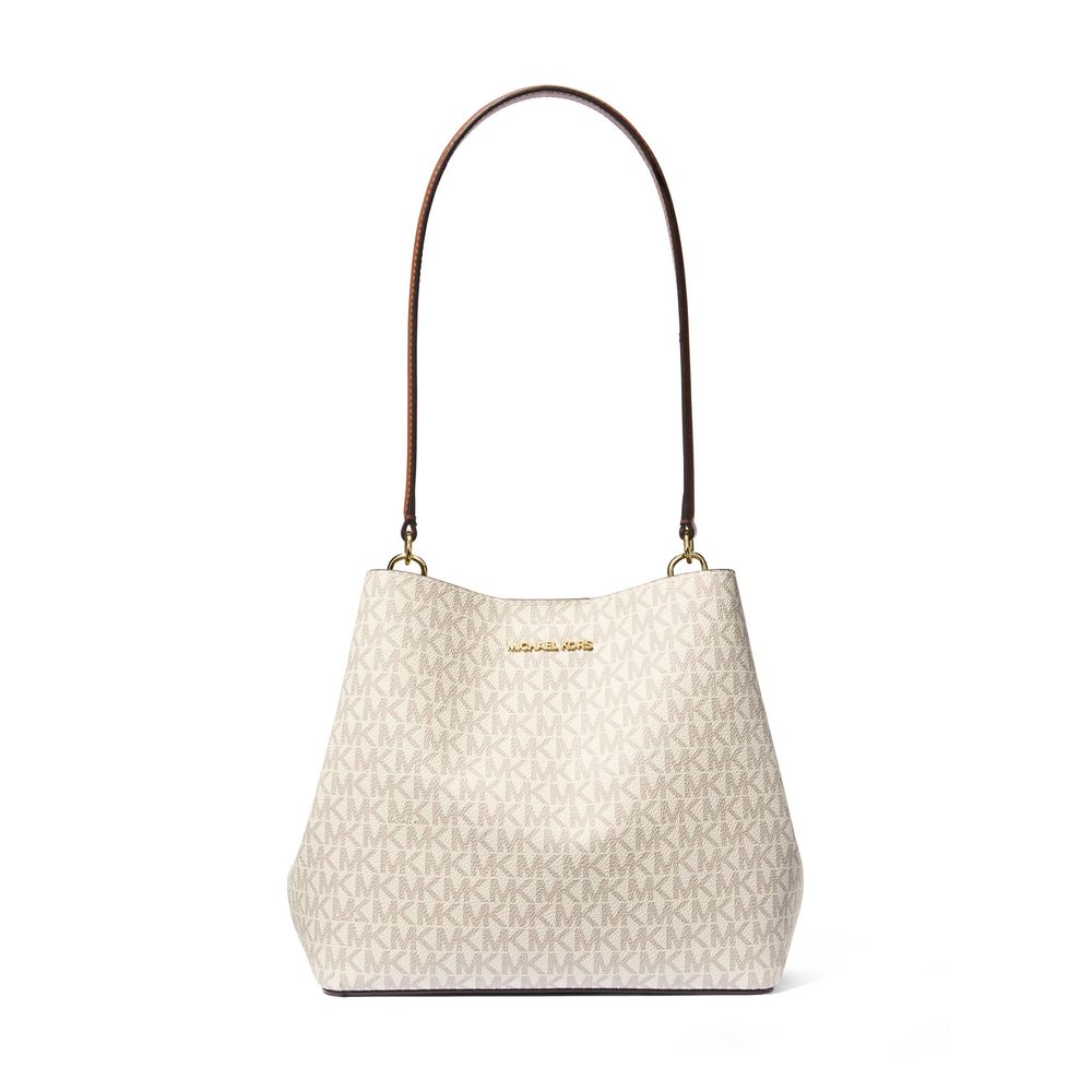 Borsa a tracolla versatile e chic - Logo Pratt medio di Michael Kors