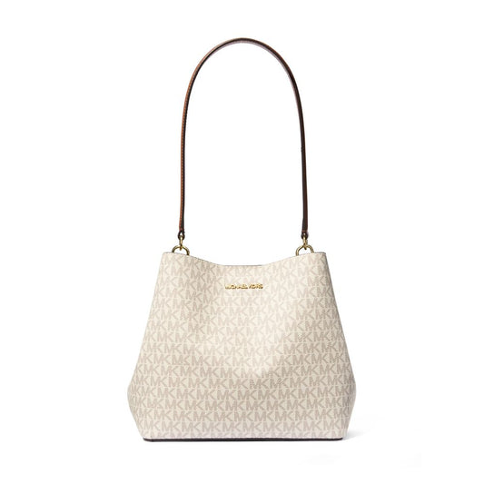 Borsa a tracolla versatile e chic - Logo Pratt medio di Michael Kors