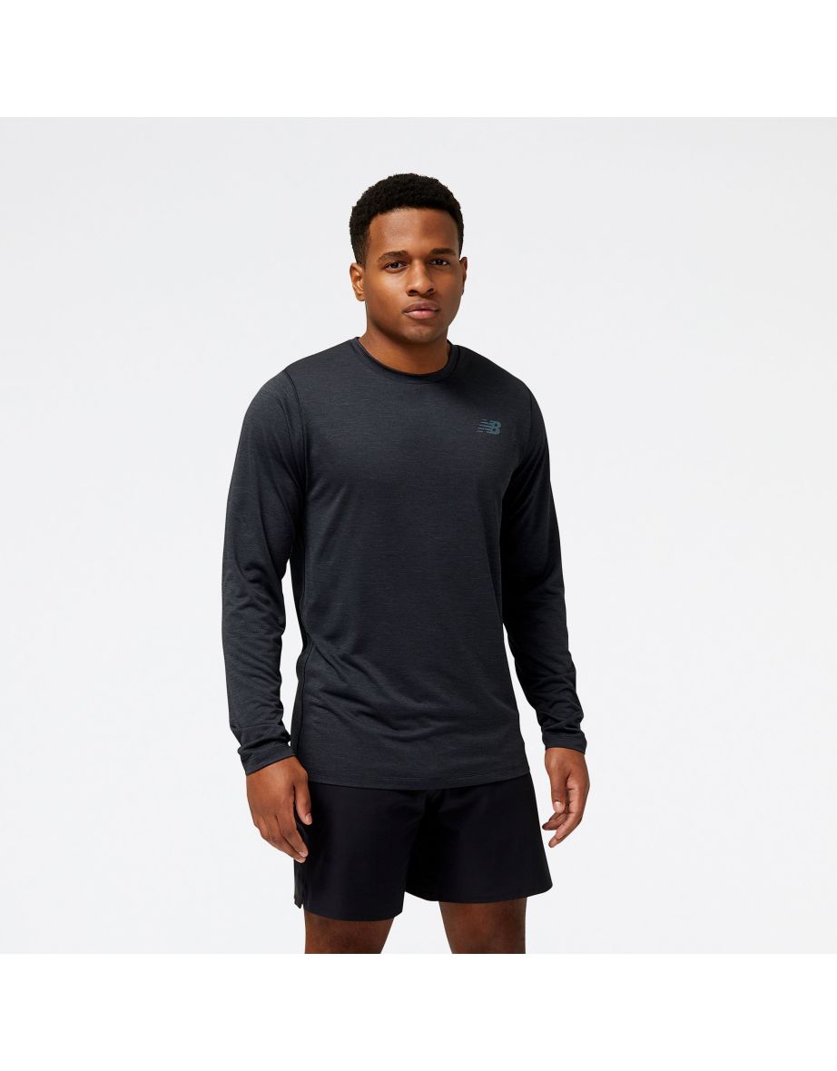 Camiseta masculina de manga longa New Balance Tenacity Black