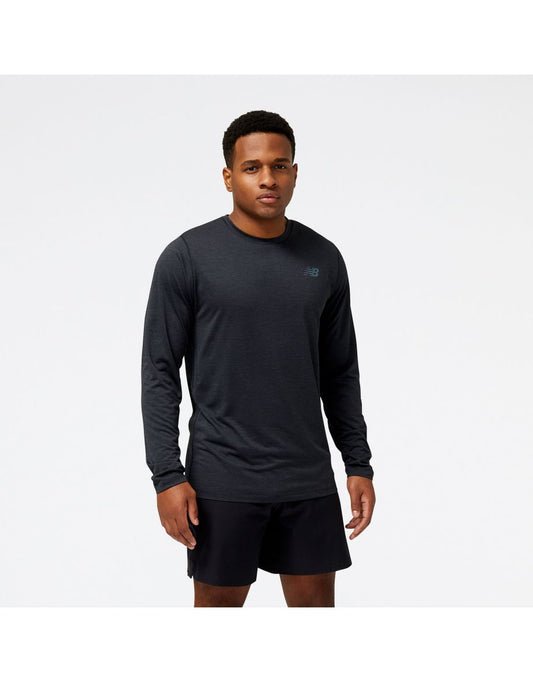 Camiseta masculina de manga longa New Balance Tenacity Black