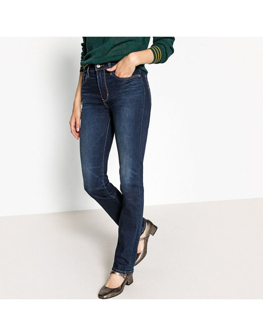 724 Jeans a vita alta a gamba dritta
