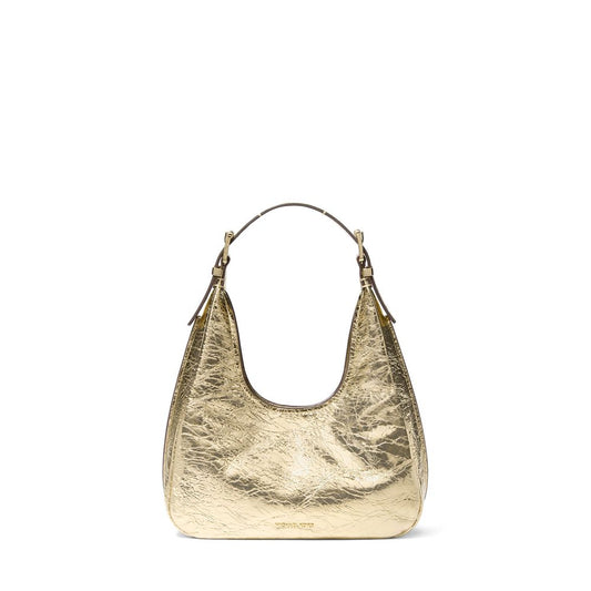 Bolsa elegante e chique - Bolsa de ombro pequena de couro metálico Nolita de Michael Kors