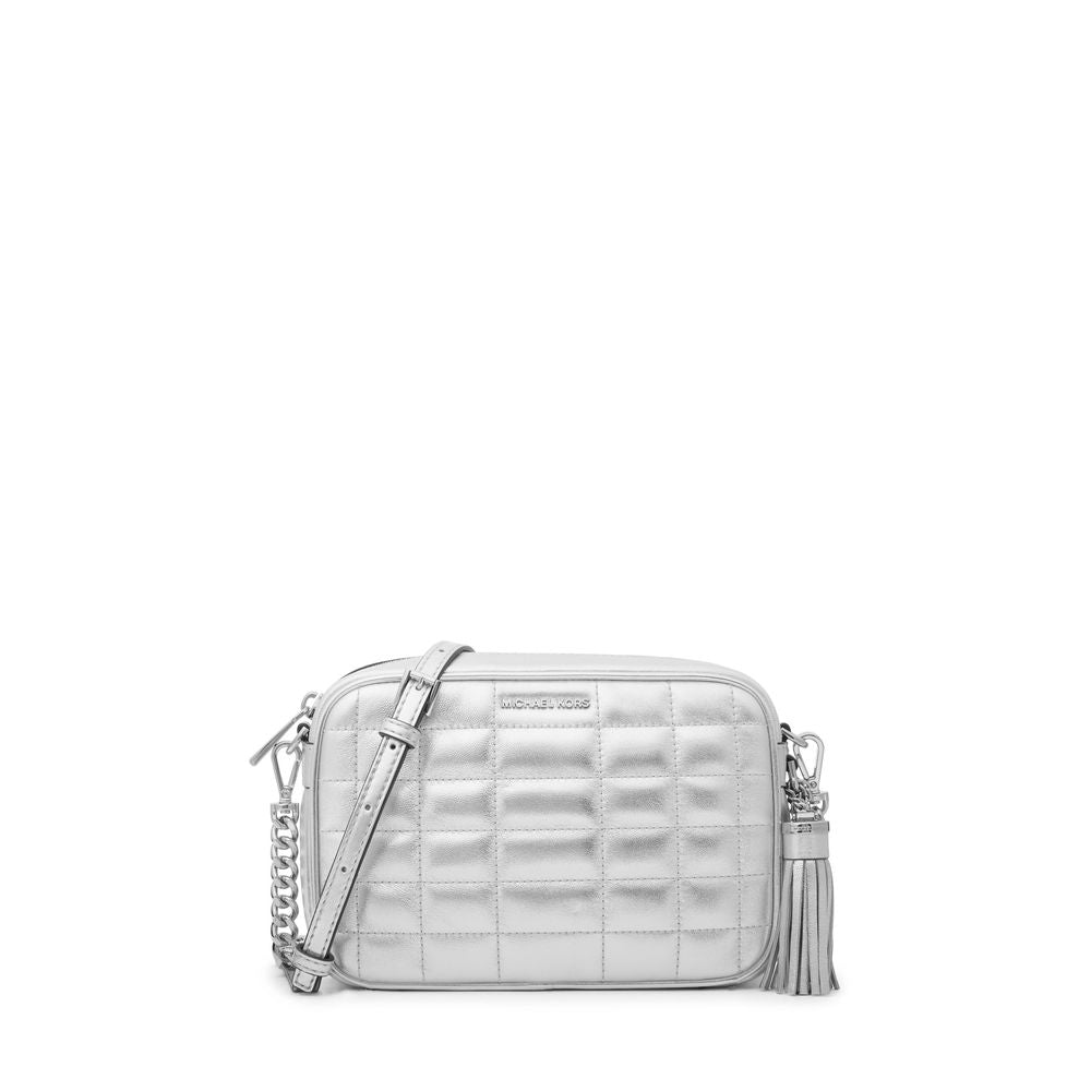 Elegante borsa di lusso - Crossbody Jet Set in pelle metallizzata di Michael Kors